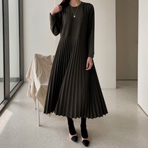 [어반프랑] 루브 링클프리 플리츠 플레어 롱원피스