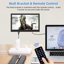 서브 보조 모니터 소형 15인치USB AV VGA BNC HDMI 호환 모니터 휴대용 PC 게이머 PS4 엑스박스 TV 박, 01 10.1 1920x1200