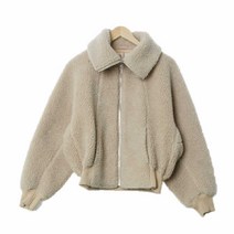 유니클로U 베이지 박시뽀글이점퍼 여자 3987