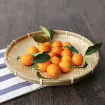 식품용 대형 대나무채반 싸리 소쿠리, 42cm