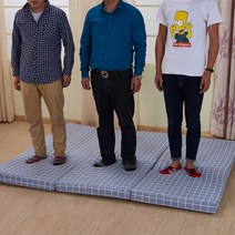 접이식 매트리스 자취 바닥 3단접이식 4단 토퍼 딱딱한 병원 미니싱글 롤팩 원룸 폴더 라텍스 매트 1인용, H