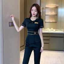 상의 피부관리샵 서빙복 에스테틱 여성 호텔 유니폼 직원티 데스크 바텐더 카페 미용실 살롱