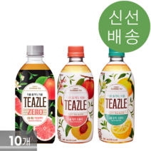 티즐 3종 모음 500mL 페트 10개 (제로자몽블랙티 피치우롱티 유자그린티), 제로자몽블랙티500ml 10개