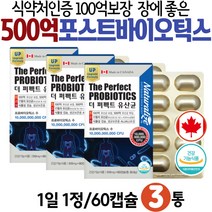 포스트바이오틱스유산균 장에좋은 500억 유익균 캡슐 락토바실러스 불가리쿠스 락토코커스 대사산물 식약처인증 건강기능식품 프로 프리 배변활동 유상균 FOS 프롤린 이눌린