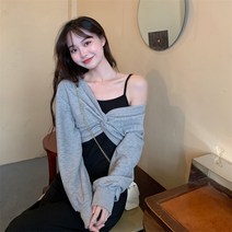 DFMEI 나시 원피스 여봄 가을 빈티지 트임 스커트