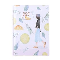 스터디플래너 다이어리 365 플래너 의제 다채로운 내부 페이지 책 스케줄러 수첩 146, 레몬