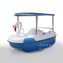 오리배 수상자전거 물놀이보트 4인승 4인용 거위보트, L 자체 배수 대황 오리 페달 보트