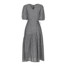 베스띠벨리 22S/S 버튼 포인트 체크 랩 원피스 BEO2530BKP