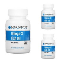 레이크에비뉴 오메가3 피쉬 오일 1250mg 30정X3 TG오메가3 DHA EPA 도코사헥사엔산