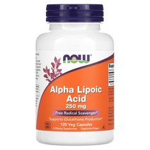 나우푸드 (나우 푸드) 알파리포산 250mg 베지캡슐 120정, 250 mg, 120 개