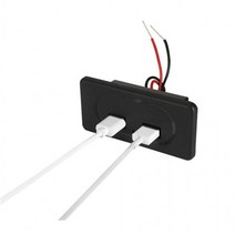 1+1 카라반 캠핑카 매립형 듀얼 USB 충전 포트 4.2A DIY, DIY4.2A듀얼USB포트