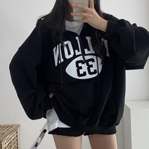 오버핏 반집업 아노락 후드티 레터링 루즈핏 한국판 모던 캐주얼