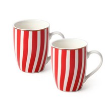 세련된 강렬한 레드스핀머그 2P 예쁜머그잔 머그컵선물 집들이선물 라떼컵 믹스커피컵 커피머그잔 커피잔