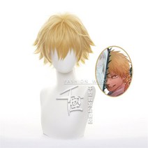 남자가발가격 남성가발 남자 헤어 중년 Power Mkim-LLong 긴 다크 오렌지 헤어 가발 애니메이션 전기 톱, 01 싱글 사이즈, 03 Denji