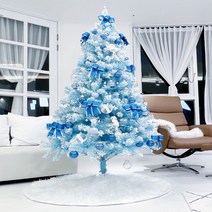 파티파티 프리미엄 티파니블루 트리전구 장식 트리스커트 풀세트 1.5M 1.8M, 티파니 블루트리1.8M