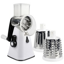 다기능 원형 3 In 1 수동 야채 커터 슬라이서 주방 가제트 감자 당근 치즈 주방 가제트, whiteHandcrank, 스페인