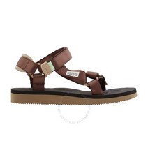 Suicoke 남성용 Brown X Beige Depa-Cab Sandals Brand Size 7 US 8OG-022CAB BROWN BEIGE
