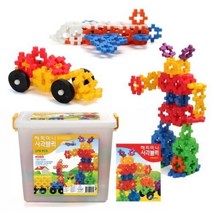 4살 유아 블럭 7cm 사각 와플 블록 378피스 조카 선물 조립 놀이 세살 로보트 어린이 창의력 발달 크리스마스
