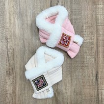 강아지 한복 누빔 목도리 겨울 애견 반려견 설날선물 설빔, LARGE(L-2XL), 아이보리