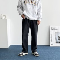 데일트 남자 빅사이즈 밴딩 와이드 청바지