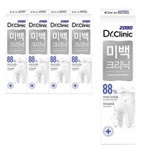 2080 닥터크리닉 미백크리닉 치약, 120g, 5개