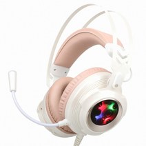 라온하우스 프리미엄 COX 게이밍 PC 컴퓨터 헤드셋 / 유선 마이크 SOUNDPLUS [리얼 7.1/진동/RGB LED] 화이트, 655848