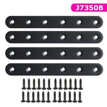 사각 각관 각 파이프 조인트 알루미늄 아연 스텐 4pcs 플랫 스트레이트 브레이스 브래킷 수선 접합 플레이트 수리 나무 125150mm 스테인레스 스틸 커넥터 용 고정 브래킷, 4개