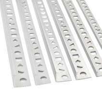 알루미늄 L자 재료분리대 실버(2.4M) 코너 몰딩 타일 비드 꼼꼼이, 8mm