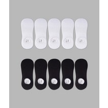 IL-O-GONG-CHIL 10PACK 1507 애슬레틱 히든 삭스 스노우 화이트/블랙 ATHLETIC HIDDEN SOCKS SNOW WHITE/BLACK