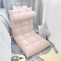 다다미 침대 등받이 의자 귀여운 침실 싱글 베이 접이식 1인용 이동식 소파베드 슈퍼싱글, 2 대형 플란넬 핑크 (허리 베개)