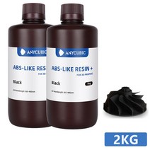 ANYCUBIC-ABS-Like Resin 3D 프린터 UV 레진 405nm LCD DLP 용 강력한 포뮬러 프린팅 정확도 최대 0.1mm A, 04 Black 2 KG