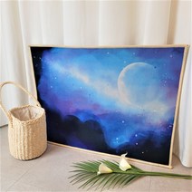 그래도달 타로 스프레드천 타로 러그 매트 시리즈, 블루문(대) 60cm × 80cm