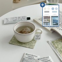 메인홈 플라워 티 코스터 패브릭 컵받침, 플라워패브릭코스터 - 그린