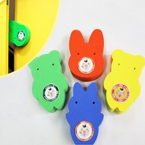 캐릭터 도어 문틈 손 보호대, 상세설명 참조, 주황_곰