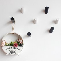 나무후크 후크고리 벽후크 벽고리, 1개, 나무후크 블랙 대