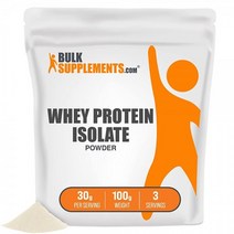 벌크서플리먼트.com ISO 분리 유청 단백질 파우더 무향 90% 함유 100g, 8.81 Ounce (Pack of 1)