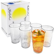 바이고 깨트릴 걱정 없는 아크릴컵 트위스트컵 세트 500ml, 6개, 투명