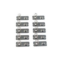 교체 금속 배터리 스프링 접촉 플레이트 AA 케이스용 실버 10 개 21x9mm, 단일옵션, 한개옵션0