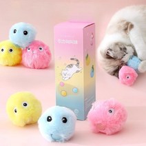 펫스윗홈 고양이 공 장난감공 혼자노는 장난감 분리불안 장난감 소리나는 캣닢공, 빨강 파랑 노랑 3가지 1SET