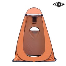 [13001300낚시텐트] 한스마켓 원터치 간이 텐트 샤워 부스 야외 화장실 탈의실 캠핑 낚시, 오렌지그레이, 1개