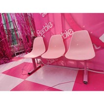 버스정류장의자 로비 편의점 야외벤치 대기석, 3인용 매트블랙