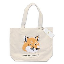 MAISON KITSUNE [명품]메종키츠네 22SS 공용 폭스헤드 에코백 에크루 ..