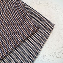 대폭 아크릴 원단 믹스하운드 체크 2종 천 패브릭, 브라우니