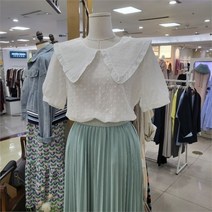스테파니 DP01 꽃자수 세라 카라 블라우스 N21NS1213