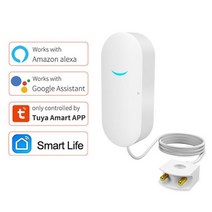 누수탐지기 수도 배수 감지기 검출기 aubss tuya wifi 누수 경보 무선 독립 누수 센서 홍수 경보 오버플로 보안 경보 시스템, 1개, 1개