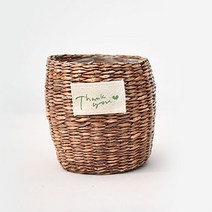 실내공기정화식물 율마 아레카야자 스킨답서스 산세베리아 테이블야자 유칼립투스 이레카야자 페페 스투키 몬스테라, 30.thank you 라탄바구니 베이지, 1개