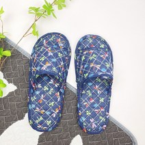 실내 홈 천 실리퍼 부드러운 미끄럼방지 실내화, 250~270mm  (5켤레), 사파이어 (5켤레)