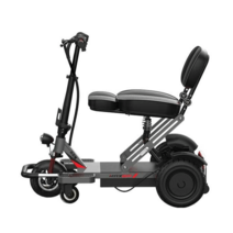 접이식 전동 3륜 스쿠터 초경량 자녀픽업 노인 전기차, 알루합금19.8kg+12AH리튬+소형시트+레드