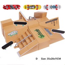 핑거보드 연습장 손가락보드 파크 지판 Skatepark 손가락 스케이트 공원 키트 선물 미니 보드 램프 세트, 4.D