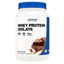 뉴트리코스트 웨이 프로틴 아이솔레이트 밀크 초콜릿 맛, 907g, 6개